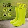 imageWestern Chief Kids Waterproof Neon Rain Boots with PullOn Handles and Traction OutsoleGreen