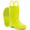 imageWestern Chief Kids Waterproof Neon Rain Boots with PullOn Handles and Traction OutsoleGreen