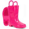imageWestern Chief Kids Waterproof Neon Rain Boots with PullOn Handles and Traction OutsolePink