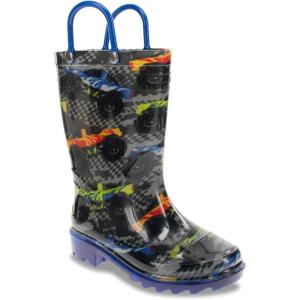 imageWestern Chief Kids Waterproof Light Up Rain Boots With Handles for Easy On and Off for Boys and GirlsDrag Race