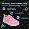 imageWestern Chief Kids Lighted Flash Feet Sneakers  Breathable Mesh Shoes with Flashing Lights Adjustable Strap and SlipResistant Outsole for Active Boys and GirlsPink