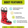 imageWestern Chief Girls Waterproof Printed Rain Boot with Easy Pull on Handles Lucy the Ladybu 7 M US Toddler