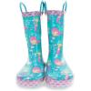 imageWestern Chief Kids Printed Waterproof Rubber Rain Boots  Durable and EasyOn Puddle BootsMermaid Tales