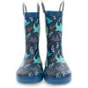 imageWestern Chief Kids Printed Waterproof Rubber Rain Boots  Durable and EasyOn Puddle BootsShark Bolt
