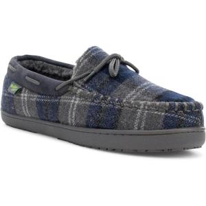 imageWestern Chief Mens Moccasin Slippers  Warm Fleece House Shoes for Men Indoor and Outdoor SlippersNavy