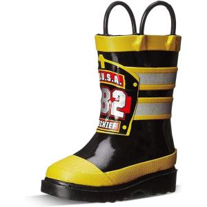 imageWestern Chief Boys Waterproof Printed Rain Boot with Easy Pull on Handles  Fdusa 2 M US Little Kid