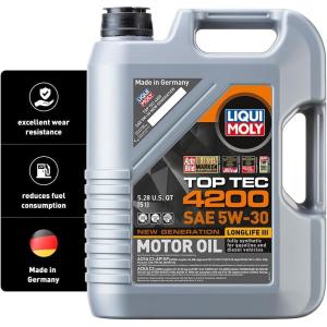 imageLIQUI MOLY Top Tec 4200 SAE 5W30 New Generation  5 L  Fully synthetic engine oil  SKU 20115 Liters