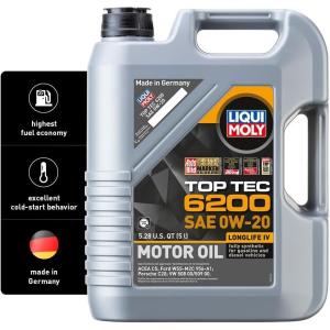 imageLIQUI MOLY Top Tec 6200 SAE 0W20  5 L  Fully synthetic engine oil  SKU 20238