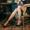 imageAnkis Black Platform Closed Toe Heels for Women Womens Heels Closed Round Toe Chunky Block Pumps Shoes 4 InchBlack Satin