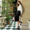 imageAnkis Closed Toe Heels for Women Black Nude Gold Silver Pointed Toe Heels Low Block Chunky Women Pumps with Ankle Strap 225 InchBlack Suede