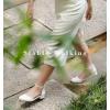 imageAnkis Closed Toe Heels for Women Black Nude White Gold Silver 1 Inch Womens Flats Low Block Heel Women Dress Shoes Womens Pumps Work Shoes with Ankle Strap for Spring FallWhite Pu