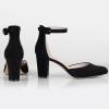 imageAnkis Closed Toe Heels for Women Black Nude White Silver Gold Womens Heels Closed Round Toe Chunky Block Pumps Shoes 3 InchBlack Suede