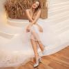 imageAnkis Closed Toe Heels for Women Black Nude White Silver Gold Womens Heels Closed Round Toe Chunky Block Pumps Shoes 3 InchSilver Glitter