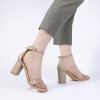 imageAnkis Heels for Women Open Toe Ankle Strap Chunky Heel Sandals 275 InchBeige