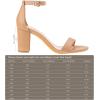 imageAnkis Heels for Women Open Toe Ankle Strap Chunky Heel Sandals 275 InchNude Pu