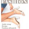 imageAnkis Heels for Women Open Toe Ankle Strap Chunky Heel Sandals 275 InchSilver