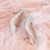 imageAnkis Slingback Heels for Women Closed Toe Womens Pumps Kitten Heel Wedding Party Casual Dress ShoesSilver Glitter