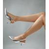 imageAnkis Slingback Heels for Women Closed Toe Womens Pumps Kitten Heel Wedding Party Casual Dress ShoesSilver Pu