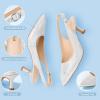 imageAnkis Slingback Heels for Women Closed Toe Womens Pumps Kitten Heel Wedding Party Casual Dress ShoesSilver1