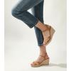 imageAnkis Wedge Sandals for Women Espadrille Womens Wedge Sandals Comfortable Open Toe Cross Band Ankle Strap High Heel Wedges for Women Dressy Summer 34InchBrown Suede