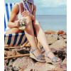 imageAnkis Wedge Sandals for Women Espadrille Womens Wedge Sandals Comfortable Open Toe Cross Band Ankle Strap High Heel Wedges for Women Dressy Summer 34InchDenim