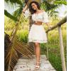 imageAnkis Wedge Sandals for Women Espadrille Womens Wedge Sandals Comfortable Open Toe Cross Band Ankle Strap High Heel Wedges for Women Dressy Summer 34InchWhite Pu