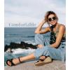 imageAnkis Wedge Sandals for Women Espadrille Womens Wedge Sandals Comfortable Open Toe Cross Band Ankle Strap High Heel Wedges for Women Dressy Summer 34InchBlack Suede