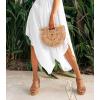 imageAnkis Wedge Sandals for Women Espadrille Womens Wedge Sandals Comfortable Open Toe Cross Band Ankle Strap High Heel Wedges for Women Dressy Summer 34InchBrown Suede
