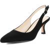 imageAnkis Slingback Heels for Women Closed Toe Womens Pumps Kitten Heel Wedding Party Casual Dress ShoesBlack Nubuck