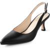 imageAnkis Slingback Heels for Women Closed Toe Womens Pumps Kitten Heel Wedding Party Casual Dress ShoesBlack Pu