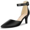 imageAnkis Womens Pumps Low Heel  Black Gold Nude Closed Toe Heel for Women Dress Shoes Low Kitten Heel Wedding Bride Evening Party Standard Size 26 InchesNude Pu