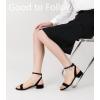 imageAnkis Black Nude White Red Women Sandals Comfortable Walking Strappy Open Toe Sandals for Women Dressy Summer 1 Inch Low block Heel Flat Adjustable Ankle Strap Wide Available Shoes 2024Black Suede