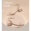 imageAnkis Black Nude White Red Women Sandals Comfortable Walking Strappy Open Toe Sandals for Women Dressy Summer 1 Inch Low block Heel Flat Adjustable Ankle Strap Wide Available Shoes 2024Nude Suede