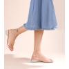 imageAnkis Black Nude White Red Women Sandals Comfortable Walking Strappy Open Toe Sandals for Women Dressy Summer 1 Inch Low block Heel Flat Adjustable Ankle Strap Wide Available Shoes 2024Clear