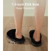 imageAnkis Fuzzy Slippers for Women  UltraSoft Skinfriendly DualStrap Furry Slippers  EVA Cushioned NonSlip Sole  Cozy Memory Foam Women House Slippers  Indoor and Outdoor Cloud SlippersBlack