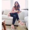 imageAnkis Fuzzy Slippers for Women  UltraSoft Skinfriendly DualStrap Furry Slippers  EVA Cushioned NonSlip Sole  Cozy Memory Foam Women House Slippers  Indoor and Outdoor Cloud SlippersPink