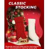 imageAnkis Large Christmas Stockings 4Pack 18 Inches Christmas Stockings DoubleSided Cable Knitted Xmas Stockings Personalized Burgundy Red and Cream for Family Christmas Party Classic DecorationsRed2white2