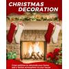 imageAnkis Large Christmas Stockings 4Pack 18 Inches Christmas Stockings DoubleSided Cable Knitted Xmas Stockings Personalized Burgundy Red and Cream for Family Christmas Party Classic DecorationsRed2white2