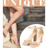 imageAnkis Nude Black White Heels for Women Open Toe Ankle Strap High Heel Sandals Party Wedding Strappy Buckle Sandals Standard Size 4 Inches Tall High Heel DesignNude Suede