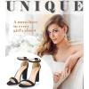 imageAnkis Nude Black White Heels for Women Open Toe Ankle Strap High Heel Sandals Party Wedding Strappy Buckle Sandals Standard Size 4 Inches Tall High Heel DesignBlack Suede