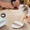 imageAnkis Nude Black White Heels for Women Open Toe Ankle Strap High Heel Sandals Party Wedding Strappy Buckle Sandals Standard Size 4 Inches Tall High Heel DesignWhite