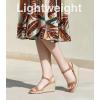 imageAnkis Platform Wedge Sandals for Women Black Brown White Nude Espadrille Womens Wedge Sandals Comfortable Open Toe Ankle Strap High Heel Wedges for Women Dressy Summer 34InchBrown Suede