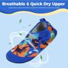 imageAnkis Water Shoes Hook ampamp Loop Closure Toddler Kids Outdoor Quick Dry Barefoot Walking Aqua Socks NonSlip for Sport Beach Swim SurfDigital Dinosaur