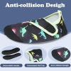 imageAnkis Water Shoes Hook ampamp Loop Closure Toddler Kids Outdoor Quick Dry Barefoot Walking Aqua Socks NonSlip for Sport Beach Swim SurfLittle Dinosaur