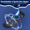 imageAnkis Water Shoes Hook ampamp Loop Closure Toddler Kids Outdoor Quick Dry Barefoot Walking Aqua Socks NonSlip for Sport Beach Swim SurfOuter Space