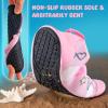 imageAnkis Water Shoes Hook ampamp Loop Closure Toddler Kids Outdoor Quick Dry Barefoot Walking Aqua Socks NonSlip for Sport Beach Swim SurfUnicorn Hello
