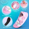 imageAnkis Water Shoes Hook ampamp Loop Closure Toddler Kids Outdoor Quick Dry Barefoot Walking Aqua Socks NonSlip for Sport Beach Swim SurfUnicorn Hello