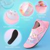 imageAnkis Water Shoes Hook ampamp Loop Closure Toddler Kids Outdoor Quick Dry Barefoot Walking Aqua Socks NonSlip for Sport Beach Swim SurfUnicorn Magic
