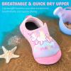 imageAnkis Water Shoes Hook ampamp Loop Closure Toddler Kids Outdoor Quick Dry Barefoot Walking Aqua Socks NonSlip for Sport Beach Swim SurfUnicorn Magic