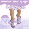imageAnkis Water Shoes Hook ampamp Loop Closure Toddler Kids Outdoor Quick Dry Barefoot Walking Aqua Socks NonSlip for Sport Beach Swim SurfUnicorn Taro Purple